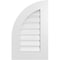 Ekena Millwork Quarter Round Top Left Surface Mount PVC Gable Vent w/ 3-1/2"W x 1"P Standard Frame, 16"W x 26"H GVPQL16X2601SF - alternate 1